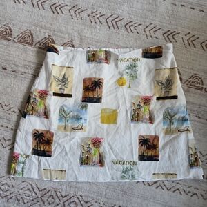 C&C California Vacation Print Mini Skirt